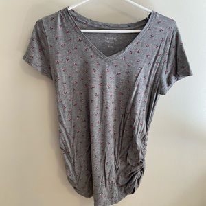 Floral maternity tee shirt